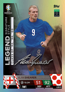 Alan Shearer England Topps Match Attax EURO 2024 Legend Signature Style #LSS5